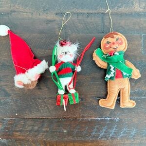 Annalee Christmas Ornaments Bundle of 3
